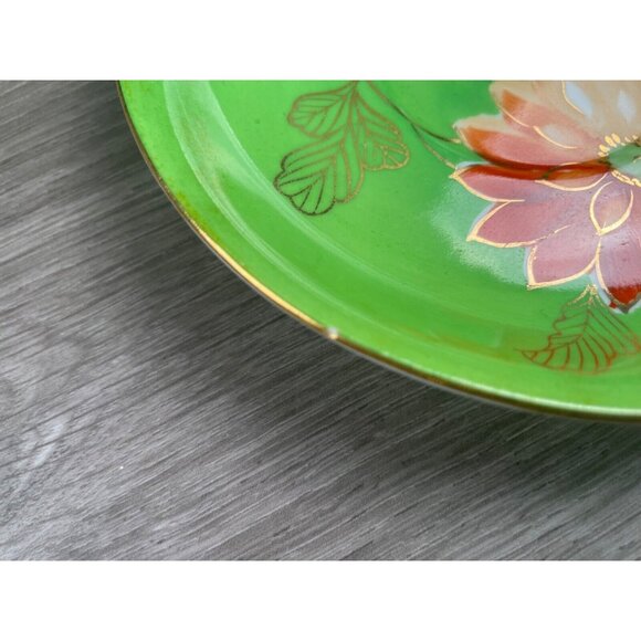 Taiyo China Tea Cup and Saucer Set Floral with Gold Trim Made in Occupied Japan - Picture 15 of 16